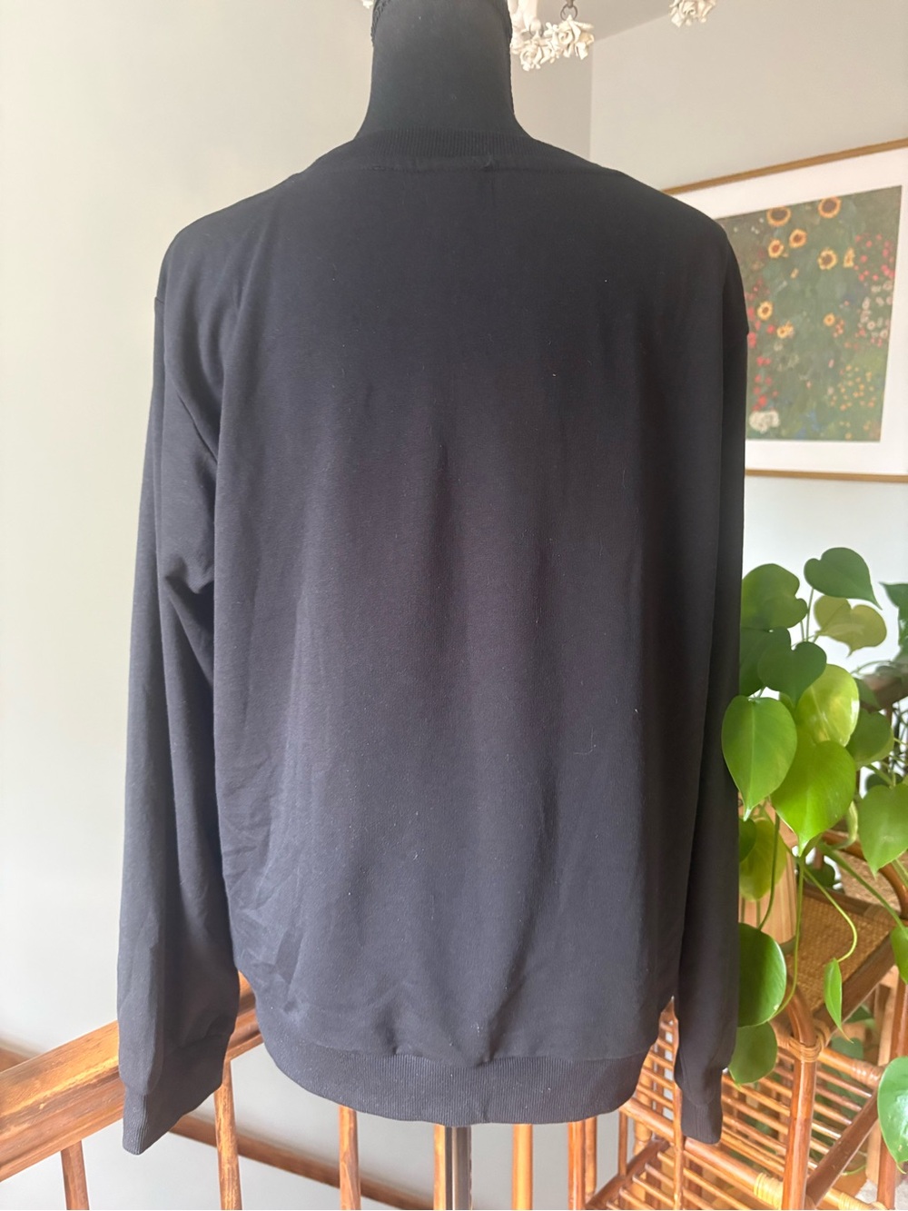 Keith Haring Black Crewneck Sweatshirt with Red Heart Graphic - Picture 2 of 3